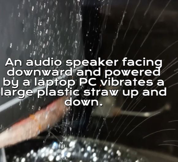 Sound can pump water 4' up in the air.